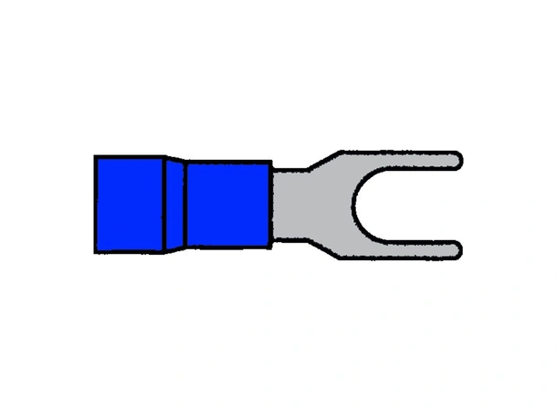 Gaffelsko blå - 6,4mm 100 stk
